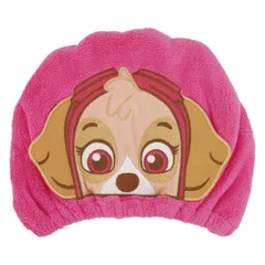 タオルキャップ 吸水速乾タオルキャップ パウパトロール （ 吸水キャップ キャップ ターバン お風呂 キャラクター スカイ 子ども ヘアターバン マイクロファイバー ヘアドライ 乾燥 ）