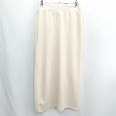 ◇ Θ Discoat ディスコート バックウエストゴム スリット加工 ロング丈 フレア スカート サイズM ベージュ レディース E  【1501160013804】