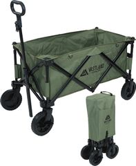 アウトドアワゴン キャリーワゴン ノーマルタイヤ オリーブ 耐荷重150kg VASTLAND（ヴァストランド）