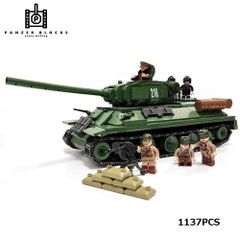 ESシリーズ ソビエト T-34 ブロック戦車 ミリタリー 戦車