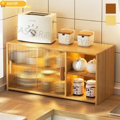 キッチン収納　食器棚 ミニ食器棚 キッチンボード　ロータイプ ガラス 引き戸 上置き食器棚 コンパクト 上置き 事務所 業務用 収納 おしゃれ 木製