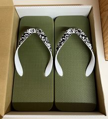ならげた カーキ 角形 紳士 Lサイズ