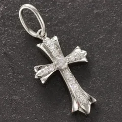 ペンダントトップ メンズ 18金 K18WG ダイヤモンド メンズペンダントトップ 十字架 クロス ネックレスヘッド ホワイトゴールド ペンダントヘッド 喜平用 トップ リバーシブル バチカン大 鑑別書付き【アクセサリーマート/メルカリShops店】