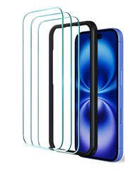 【新着商品】アイフォン16 RAMANDO ラウンドエッジゴリラガラス】 硬度9H (iPhone16 気泡なし 【極薄 3枚 iPhone15液晶保護フィルム 3Dタッチ クリア9H 国産強化ガラス 6.1インチ ガイド枠付き) iPhone16ガラスフィル