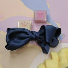 ●サテン地リボンヘアクリップ⑫ サテン生地 リボンモチーフ 無地 ヘアーアクセ ヘアクリップ バレッタ シンプル 上品 かわいい おしゃれ エレガント 髪飾りヘアクリップ ヘアアクセ