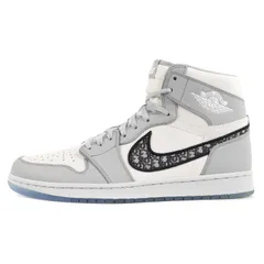 新品 Dior HOMME ディオールオム サイズ:28.5cm NIKE AIR DIOR AIR JORDAN 1 HIGH OG (CN8607-002) 20SS ナイキ エアジョーダン1 ハイ ウルフグレー セイル US10.5 スニーカー コラボのサムネイル