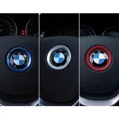 デザイン性UP♪ BMW ステアリング エンブレム リング ブルー F32 F33 420i 428i 435i 440i クーペ カブリオレ スポーツ Mスポーツ b918