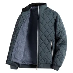 Size:3XL_Color:グレー [Meritailor] メンズ 裏起毛 ダウン ジャケット ジャンパー ブルゾン コート カジュアル アウター 長袖 冬服 暖かい 防寒 防風 軽量 厚手 アウター 無地 春秋冬 通学通勤 ゆったり おしゃれ かっこいい