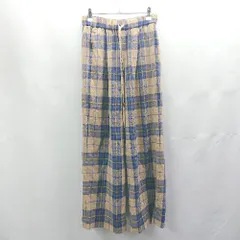 ◇ ⊇ UNITED ARROWS ユナイテッドアローズ チェック柄　ウエストゴム イージーパンツ サイズF ベージュ系 レディース E  【1503060045862】