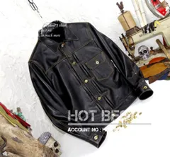 カウハイド 30's カウボーイタイプ Gジャン ライダース レザージャケット 1st ファースト オイルレザー 牛革