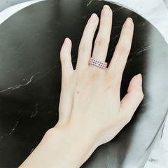 夜にひらく光＊密やかにきらめく幅広リング