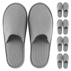 [UNiELEMENT] 使い捨てスリッパ ふわふわ 厚手 個包装 ホテル仕様 室内 機内 来客用 携帯 洗える 4足 フリーサイズ 前閉じ 高級 