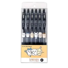 【在庫限りSALE!!】ちいかわ SARASAボールペン 6本セット（しろめーず・黒）227364
