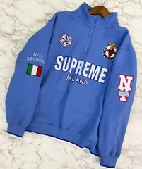 岸辺露伴様専用ページ　22AW supreme シュプリーム Milano Half Zip Pullover ミラノハーフジップ プルオーバー 裏起毛 ブルー M PAWNSHOPRiZ  パウンショップリズのサムネイル