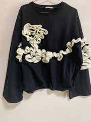 ZARA ザラトラフィック　ニットフリルトレーナー　裏起毛　スウェット