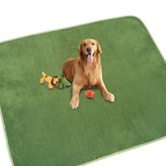 マット　速乾 滑り止め加工 猫用洗えるペットシーツ　おしっこパッド　ペット用　下敷き 介護シーツ　洗濯機で丸洗い　繰り返し利用可能（グリーン182x182cm　2枚セット） 犬