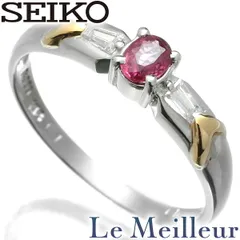 セイコー コンビカラーリング 指輪 ルビー 0.24ct ダイヤモンド Pt900 12号 SEIKO  中古 プレラブド 返品OK【RE-PRICE】のサムネイル