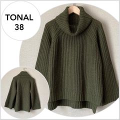 【美品♪】TONAL タートルネックニット　カーキ