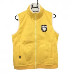 【超美品】フィラゴルフ アウターニットベスト イエロー 内側ボア レディース LL ゴルフウェア FILA GOLF