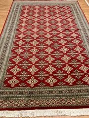 ミニラグ [パキスタン手織り絨毯] トライバル ラグ34x72cm