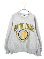 古着 80s USA製 Champion 「NOTRE DAME」 カレッジ 2段 アーチ スウェット トレーナー L 古着 