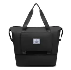 【在庫処分】折りたたみ 防水 カジュアル 軽量 乾湿分離 2way 手提げ 大容量トートバッグ アウトドア 旅行バッグ 拡張可 おしゃれ 旅行 ユニセックス かわいい レディース ジムバック ブラック ボストンバッグ スポーツバッグ Schkleier