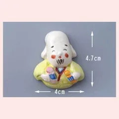 瀬戸焼　七福神　箸置（福禄寿）　※陶器,シリーズ,個性的,高級感,高品質,日本製,レトロモダン,かわいい,可愛い,和食器,絵,手作り調,手描き,七福神,願掛け,ご利益,お祝い,祈願,お正月,箸置き　◎2個目以上大幅値引き対象商品♪