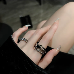 12.ユニセックスシルバー2点セットリング　20%OFF SALE