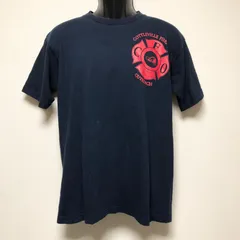 90's BAYSIDE USA製 メンズM 半袖 Tシャツ トップス プリントTシャツ ネイビー アメカジ ヴィンテージ古着