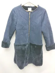 ◇ AG by aquagirl エージーバイアクアガール ジップアップ ムートン 長袖 ブルゾン コート サイズS ネイビー レディース P  【1310020009839】