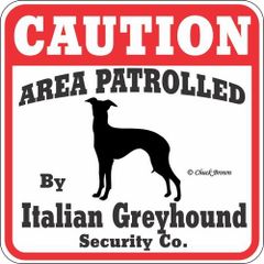 Caution コーションサインボード　イタリアングレイハウンド　Italian Greyhound アメリカ直輸入　新品未使用