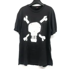 【中古】00s Stussy スカルプリントTシャツ サイズL ブラック ヤケ有 ステューシー[17]