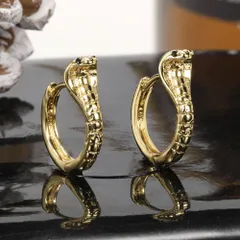 【普通郵便発送】 ピアス キングコブラ 両耳用 コブラ ゴールド 蛇 スネーク アクセサリー