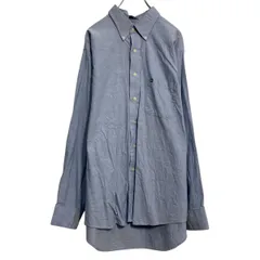 CHAPS 長袖 無地シャツ チャップス XL ライトブルー ビッグサイズ ポケット 古着卸 アメリカ仕入 a701-5683のサムネイル