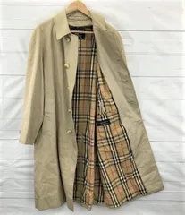 80s-90s/ビンテージ★バーバリーBurberrys★ステンカラーコート【92/170/ベージュ】比翼仕立て◆XBA85<sale>