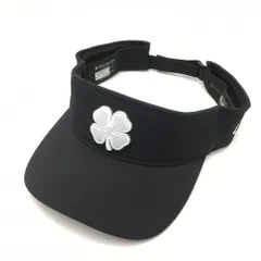 ★特価★【超美品】ブラッククローバー サンバイザー 黒×白 立体ロゴ刺しゅう   ゴルフウェア Black Clover