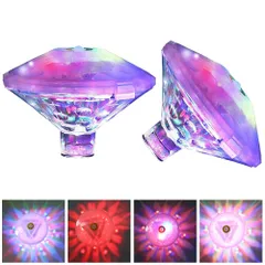COOLEAD 浴槽水中ライト LED潜水ライト RGB フローティングプールライト 水に浮かぶ IP68防水 バスライト バストイ バスルーム パーティー スイミングプール 噴水プール お風呂 子供用おもちゃ 2個セット