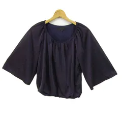 アンタイトル ブラウス シャツ トップス ギャザー ボリューム袖 日本製 レディース 1サイズ パープル UNTITLED 【中古】