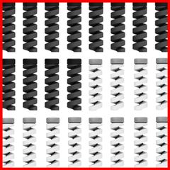 【フォロー割】3.7cm 24セット 色 2 (黒と白) DIY 耐摩耗性 汚れ防止 折り防止 断線防止 TPU素材 カラー ツイスト ケーブル収納カバー ケーブルプロテクター