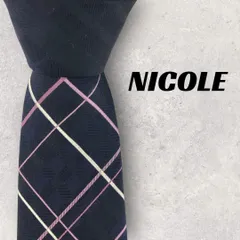 【6839】美品！ニコル　ネクタイ　ネイビー系