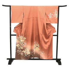 訪問着/美品/京友禅/濃いピンク/仕立上がり/適応身長146～153㎝/11313