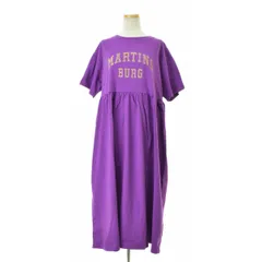 【CUBESUGAR】12104593 OE天竺 ロゴプリント ワンピースロング半袖ワンピース