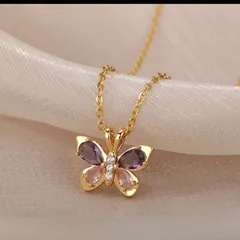 【新品】蝶々 ネックレス レディース アクセサリー