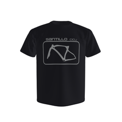 サンティッロチクリ　オリジナルTシャツ黒　プリントカラー：シルバー