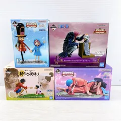 ◆ 一番くじ ONE PIECE ワンピース Revible Moment フィギュア ４点 セット ルフィ＆モモの助 日和＆おでん レベッカ＆兵隊さん ロー＆コラソン 未開封 ◆