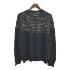 ARMANI EXCHANGE アルマーニ エクスチェンジ コットン ニット セーター ブラック (メンズ L) 中古 古着 T3488