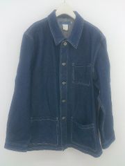 ◇ NEVER SEEN THING 長袖 デニム カバーオール ジャケット サイズ L ネイビー メンズ E 【1304120000735】