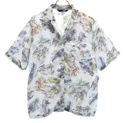 THE NORTH FACE ザノースフェイス 総柄 半袖 シャツ WM ホワイト アウトドア NR22204 レディース 古着