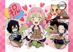 【中古】マグカップ・湯のみ 集合 紙製ランチョンマット 「鬼滅の刃×ufotable cafe 甘露寺蜜璃誕生祭」 メニュー注文特典