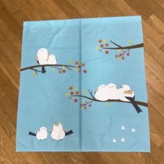 のれん(シマエナガ)幅85 x 丈90cm